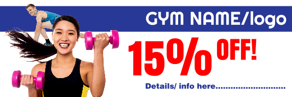 Personalised+Gym+Offer+Banner+ - design template - 136