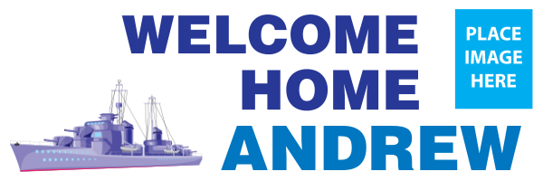 Personalised+Navy+Welcome+Home+Banner+ - design template - 198