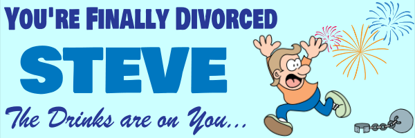Personalised+Divorce+Celebration+Banner+ - design template - 26