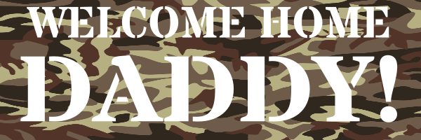 Personalised+Welcome+Home+Army+Banner+ - design template - 313