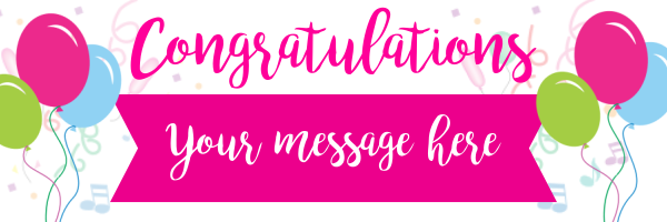 Personalised+Party+Congratulations+Banner - design template - 685