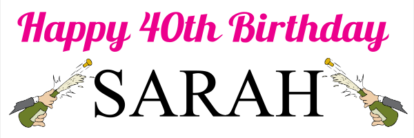 Personalised+40th+Birthday+Banner+ - design template - 8